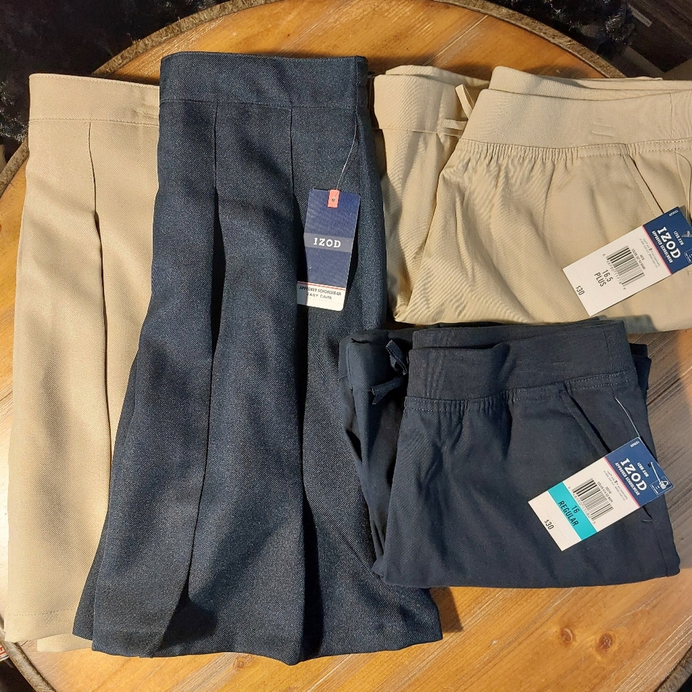 Izod size 16 girls uniform bottoms
